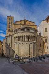 Piazza Grande in Arezzo mit Santa Maria della Pieve