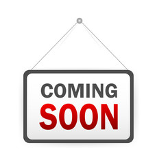 Coming soon for web promotion design. Vector web banner. Graphic element vector.