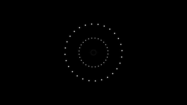 Set of Circle Explosive Accent Highlights Elements with Alpha Channel. 4k Animation
