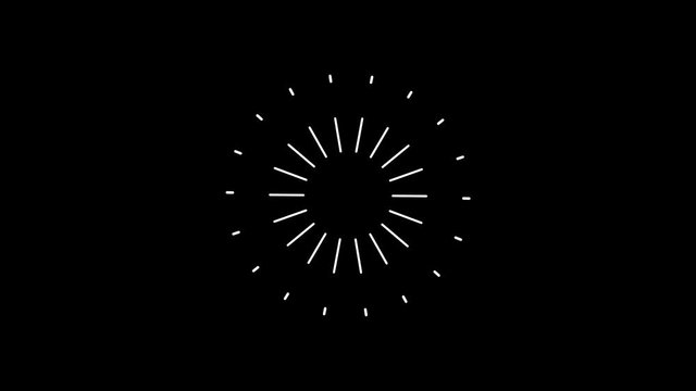 Set of Explosive Accent Highlights Elements. 4k Animation with Alpha Channel