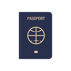 Travel passport isolated in white