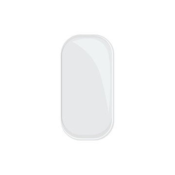 White computer mouse isolated in white