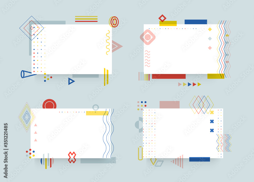 Poster blank office sheets set. empty notebook pages collection. minimalistic memo, reminder templates. mem