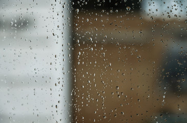 Rain drops on window