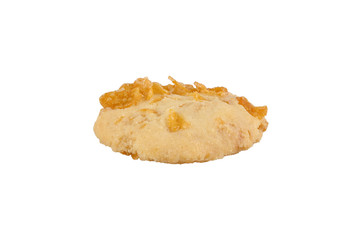 corn flakes cookies isolated on white background
