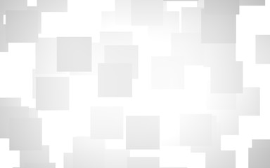 White abstract background. Misty backdrop with grey squares. 3D illustration