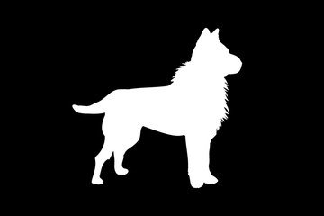  illustration of a dog on dark background