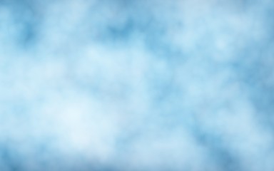 Background of abstract white color smoke isolated on blue color background. The wall of white fog. 3D illustration