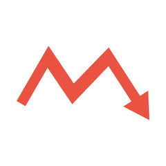 statistics arrow infographic isolated icon