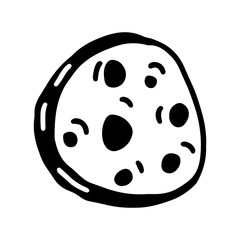 Doodle style cookies on an isolated white background. Cooking recipes. Bakery set hand drawn. Stock vector illustration.