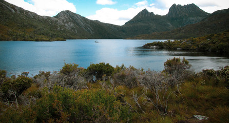 Dove Lake was formed by glaciation like several other lakes in the region. Suitable to illustrate geography books or dream interpretation about seeing a lake in one's dream
