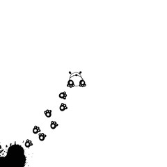 Seamless pattern with panda. Cute kids print.Panda hand drawn illustration.  Ink illustration