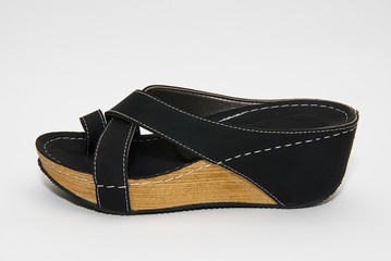 Woman shoe on white background. Women sandals