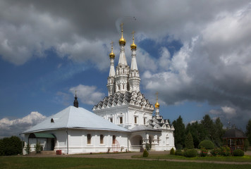 Fototapeta na wymiar Church of the Virgin Hodegetria in sunny summer day, Vyazma, Smolensk region, Russia