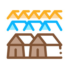 pilgrimage houses icon vector. pilgrimage houses sign. color symbol illustration