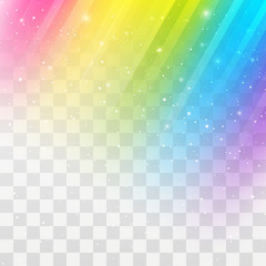 Rainbow shiny gradient design element on transparent background