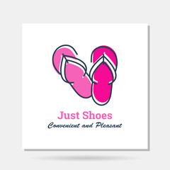 Vector simple company logo example - Summer Shoes