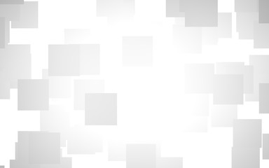 White abstract background. Misty backdrop with grey squares. 3D illustration