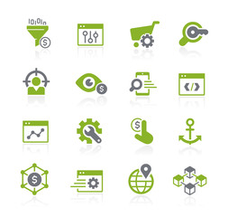 Fototapeta premium SEO and Digital Martketing Icons 1 of 2 // Natura Series