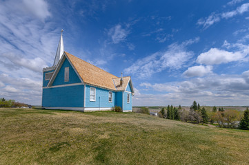 Hilltop Anglican Church in Big Valley, Alberta, Canada