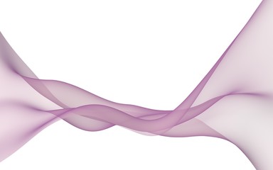 Abstract wave. Scarf. Bright ribbon on white background. Abstract smoke. Raster air background. 3D illustration