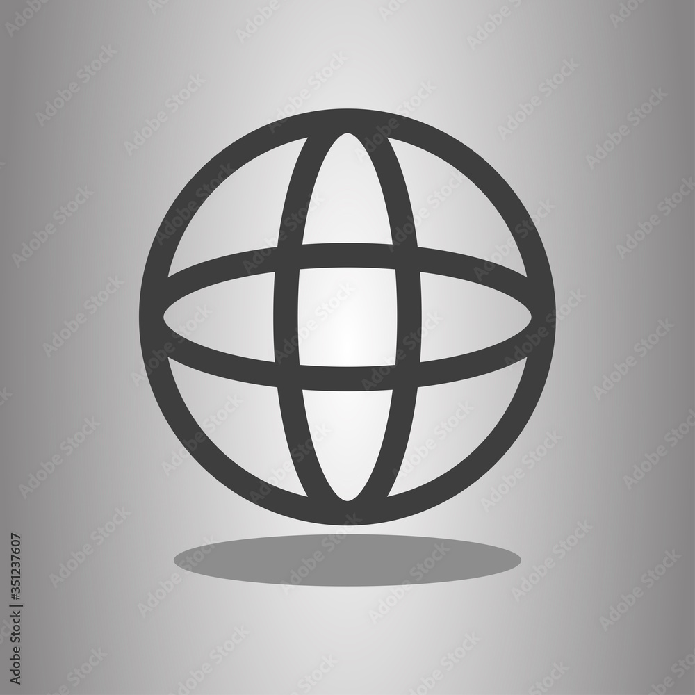 Aufkleber planet simple icon vector with shadow. flat desing