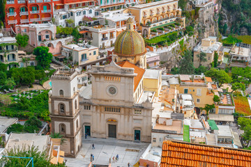 Church of Santa Maria Assunta at Positano town, Amalfi coast, Italy