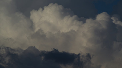 Ciel menaçant, temps orageux et instable