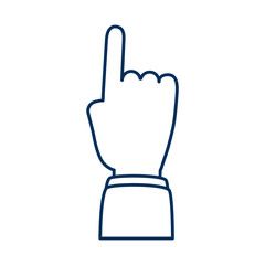 Obraz premium hand human index isolated icon