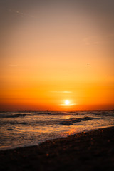 sunset over the sea at Brighton 