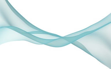 Abstract wave. Scarf. Bright ribbon on white background. Abstract smoke. Raster air background. 3D illustration