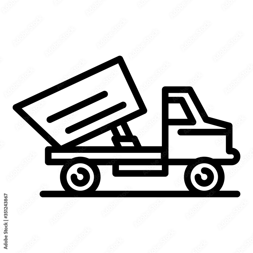 Poster local tipper icon. outline local tipper vector icon for web design isolated on white background