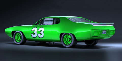 3D rendering of a brand-less generic car in studio environment