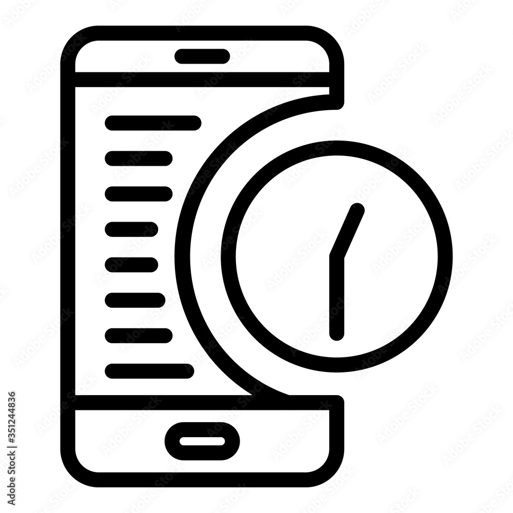 Poster smartphone estimator icon. outline smartphone estimator vector icon for web design isolated on white