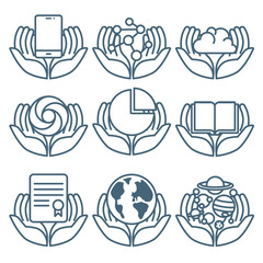 Care Share Offer Concept icon set part 3 © EyeMFlatBoard