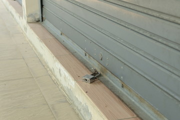 steel roller shutter door lock closed security