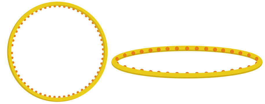 Flat Vector Illustration: Hula Hoop.