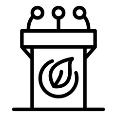 City recycle bin icon. Outline city recycle bin vector icon for web design isolated on white background