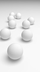 White abstract background. Lowpoly backdrop. Crumpled paper. 3D illustration