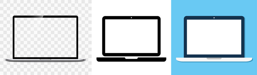 Laptop realistic. Laptop icon. Vector