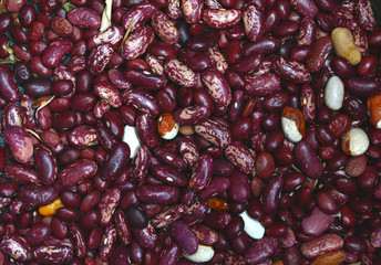 Seeds of red beans, can be used as a background. Protein plant food. A healthy diet