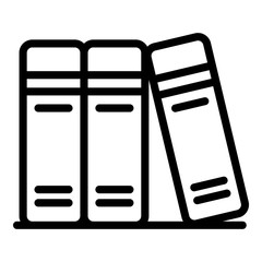 Foreign language books icon. Outline foreign language books vector icon for web design isolated on white background