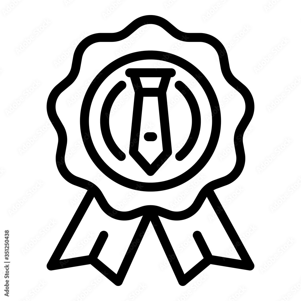 Poster emblem foreign language study icon. outline emblem foreign language study vector icon for web design