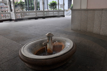 Natural healing galley spring in the gallery of the historical part of Karlovy Vary