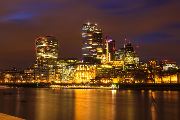 Fototapeta na wymiar Night view of the City of London