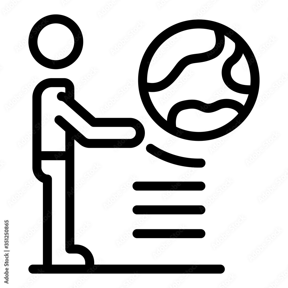 Poster global learning language icon. outline global learning language vector icon for web design isolated 