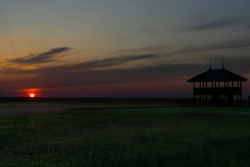 sunset in the lowland