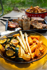 grilled chicken with vegetables