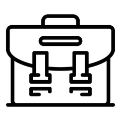 Investigator bag icon. Outline investigator bag vector icon for web design isolated on white background