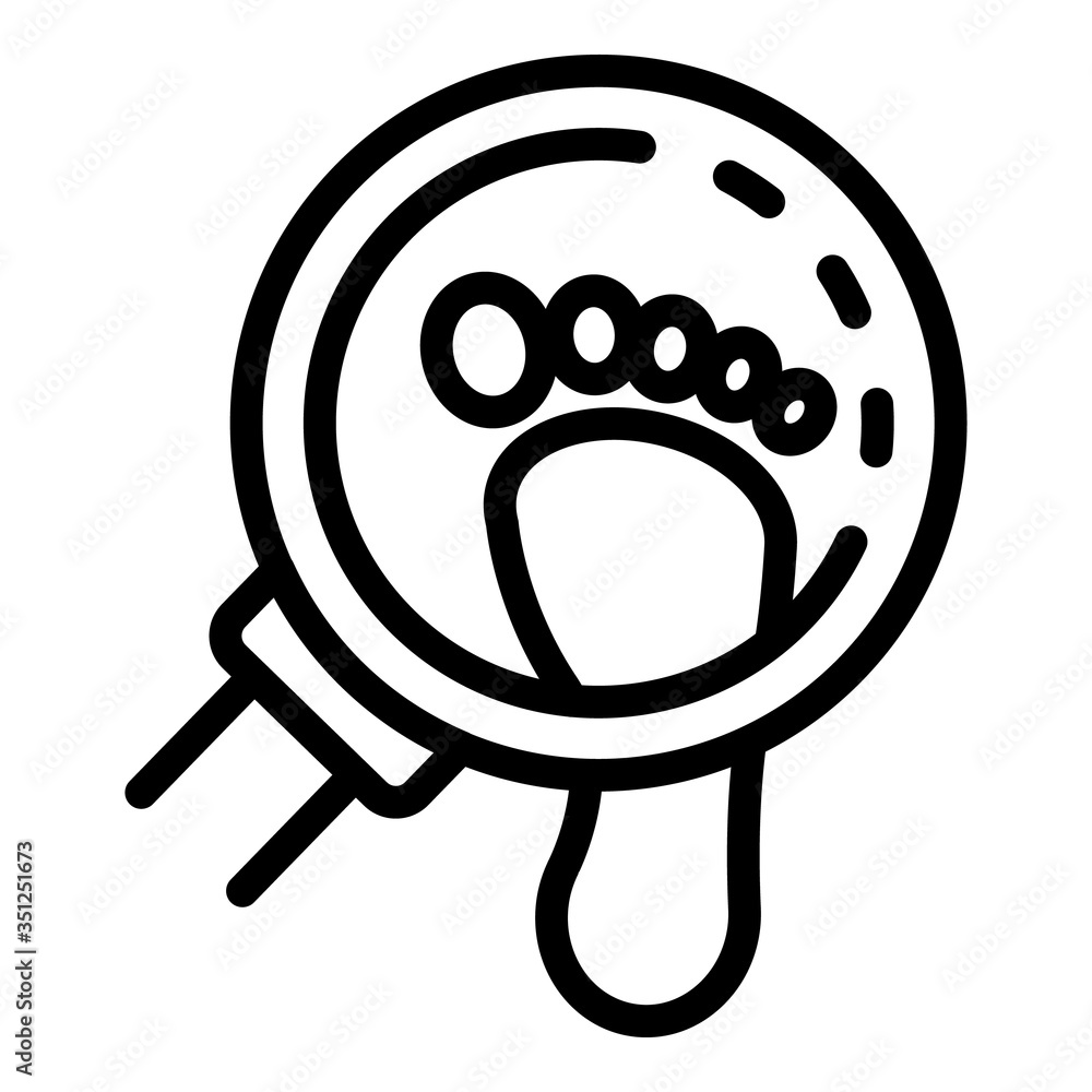 Poster foot print investigation icon. outline foot print investigation vector icon for web design isolated 